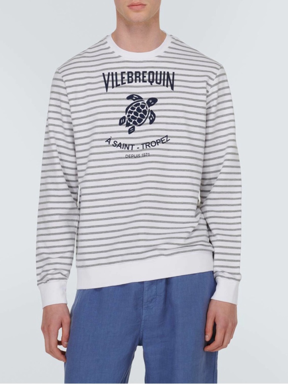 Vilebrequin Men’s Jorasses Striped cotton-blend sweatshirt